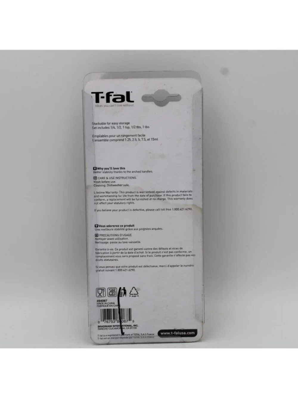 T Fal TFal Ingenio 5 Piece Measuring Spoons Set Black New Old Stock
